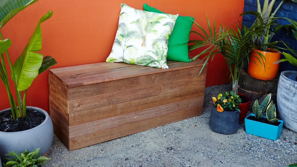 Bench Seat With Storage And Planter Box, Outdoor Bench Seat With Storage Bunnings