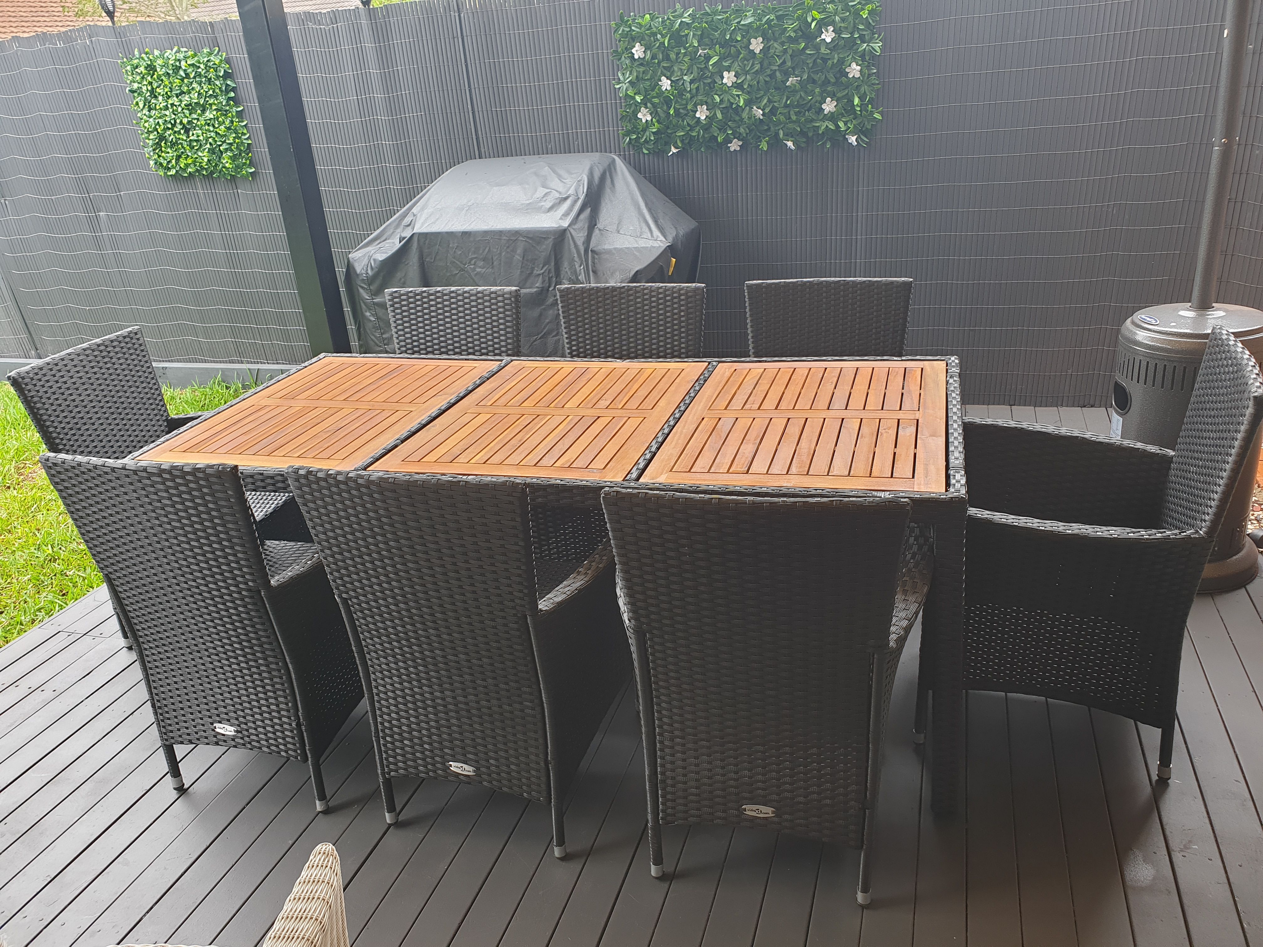 Backyard transformation with deck, turf Bunnings community