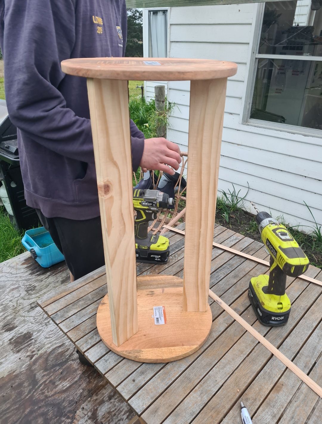Side table with terrazzo top and Tasmani... Bunnings community