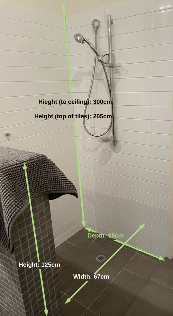 Portable or temporary shower screen? Bunnings community