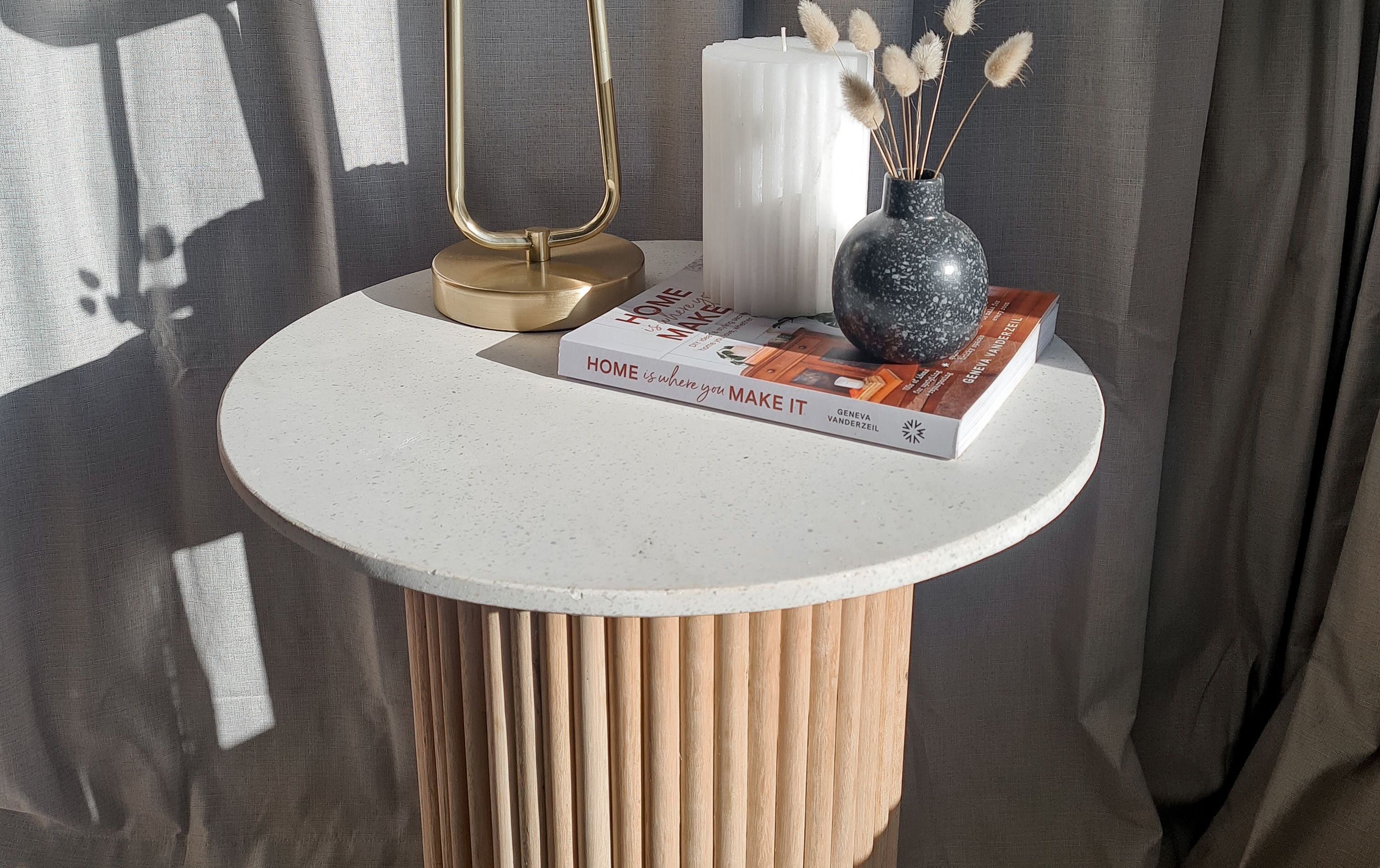 Side table with terrazzo top and Tasmani... Bunnings community