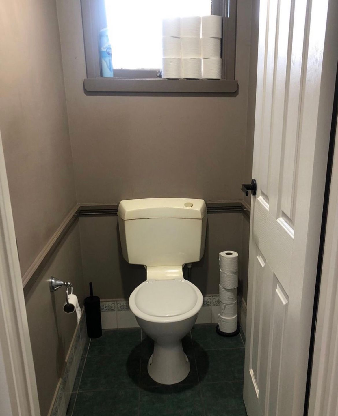 Toilet makeover with tile paint Bunnings community