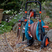 A hose reel keeps your watering gear tidy and protected.