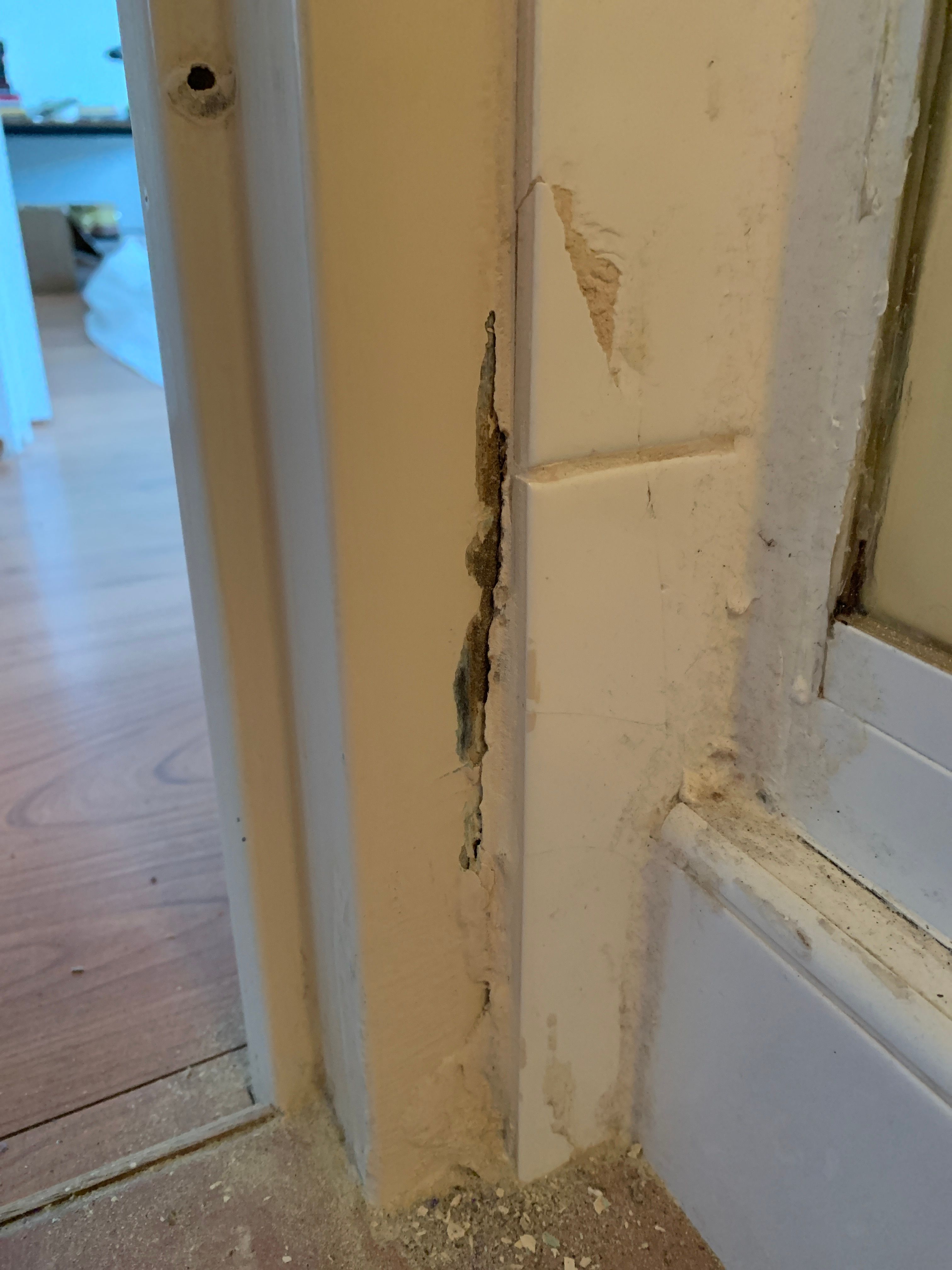 How to prepare a bathroom door frame for... Bunnings community