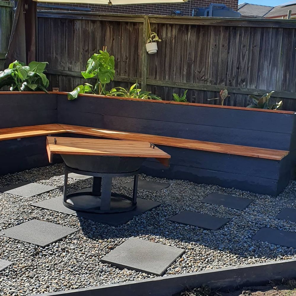 Bench seat with firewood storage Bunnings community