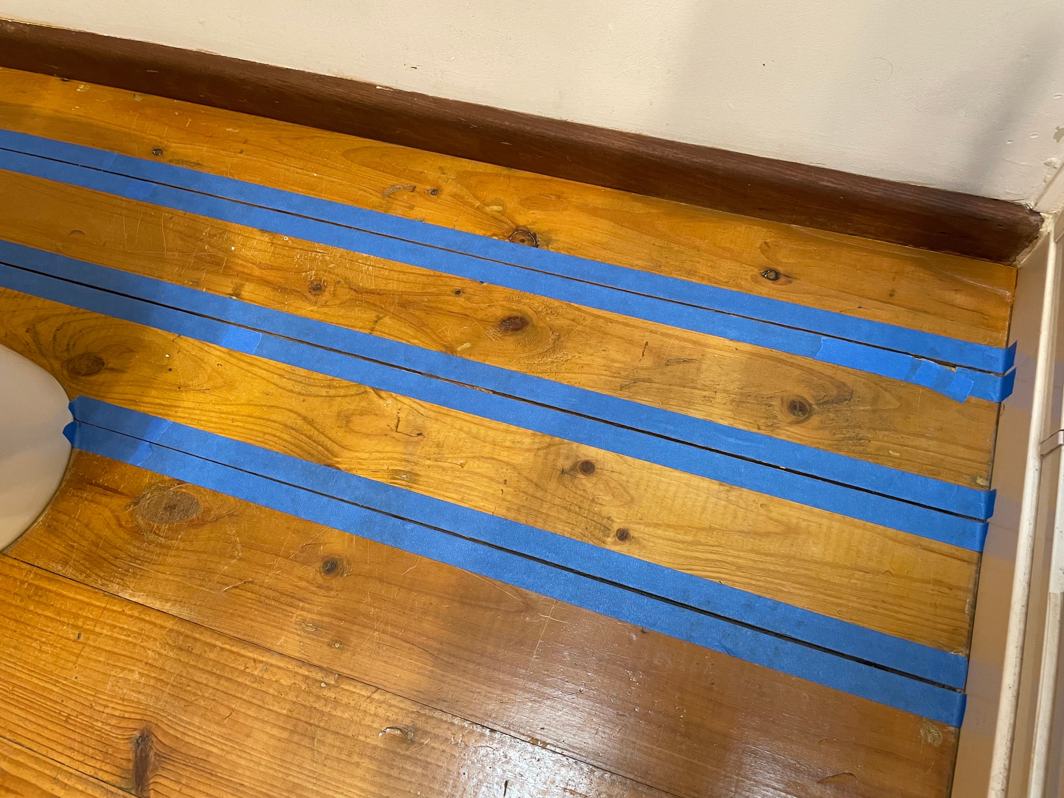 Solved Filling gaps between floorboards in bath... Bunnings