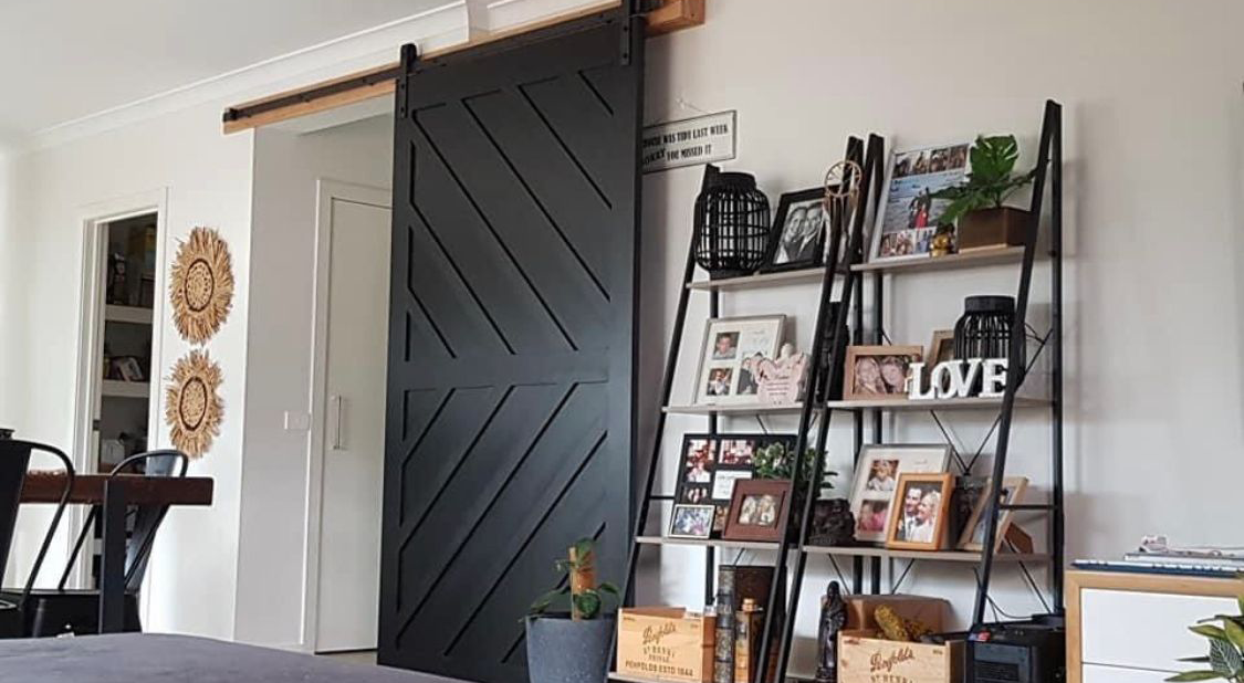 MDF barn door with diagonal pattern Bunnings community