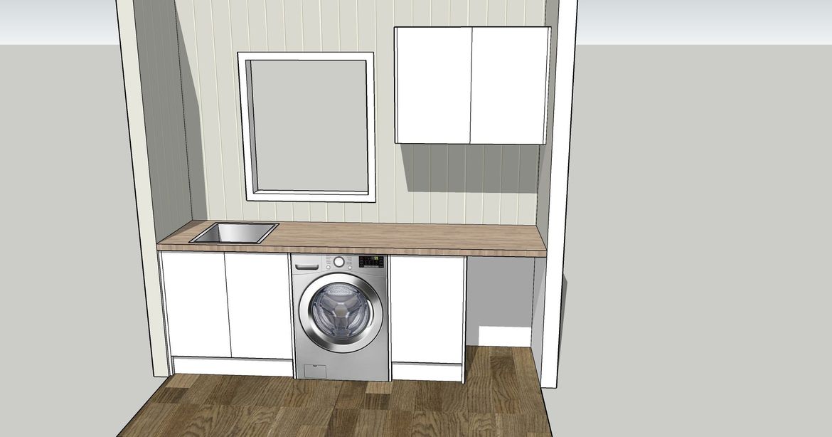 If you wish to see it with a dryer configuration, please let me know.