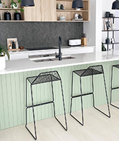 VJ panelling enlivened Pete's kitchen island