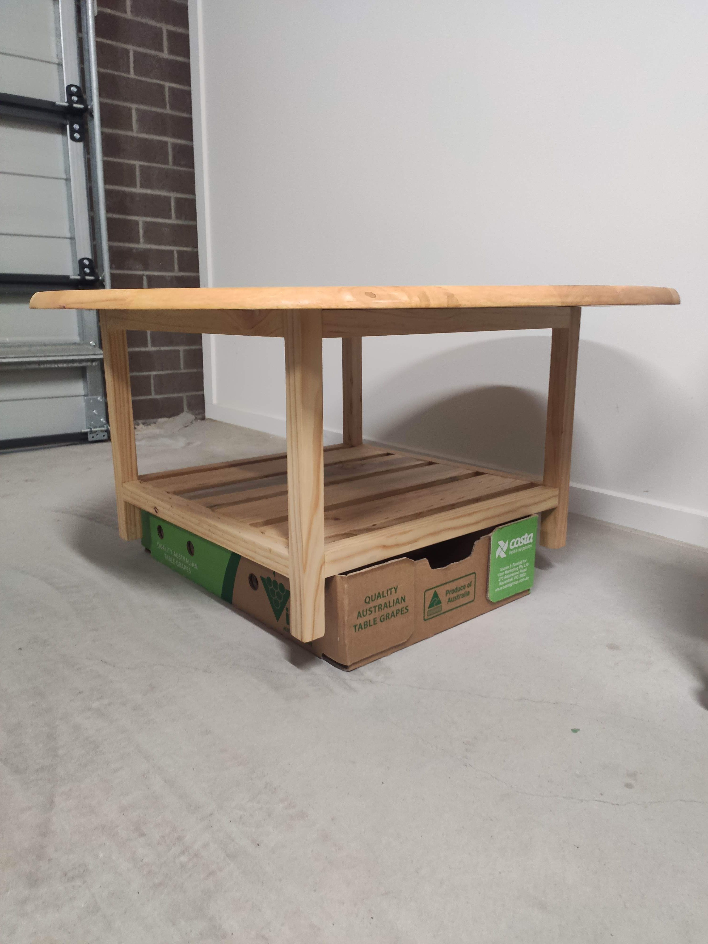 Coffee table with upcycled top Bunnings community