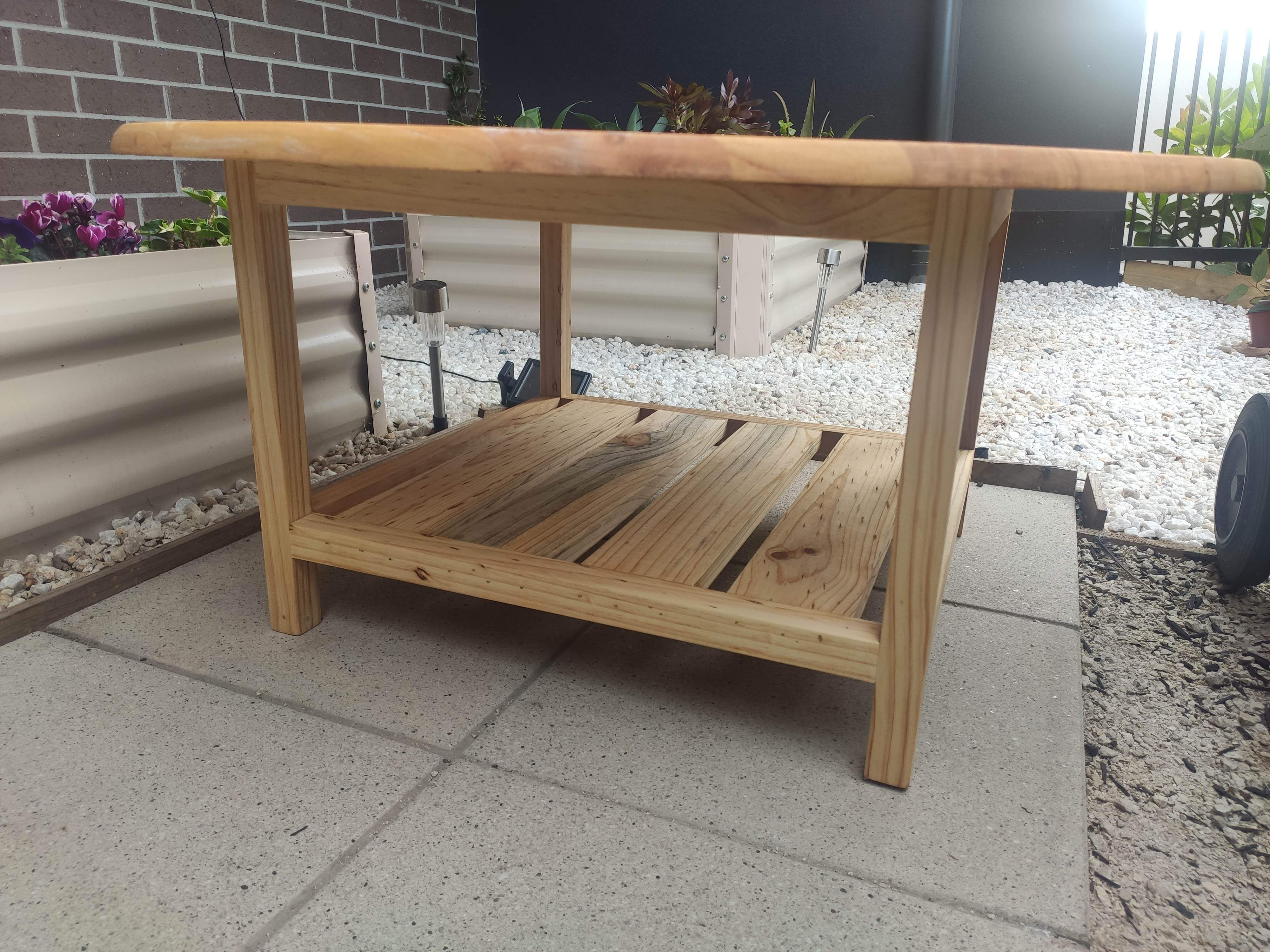 Coffee table with upcycled top Bunnings community