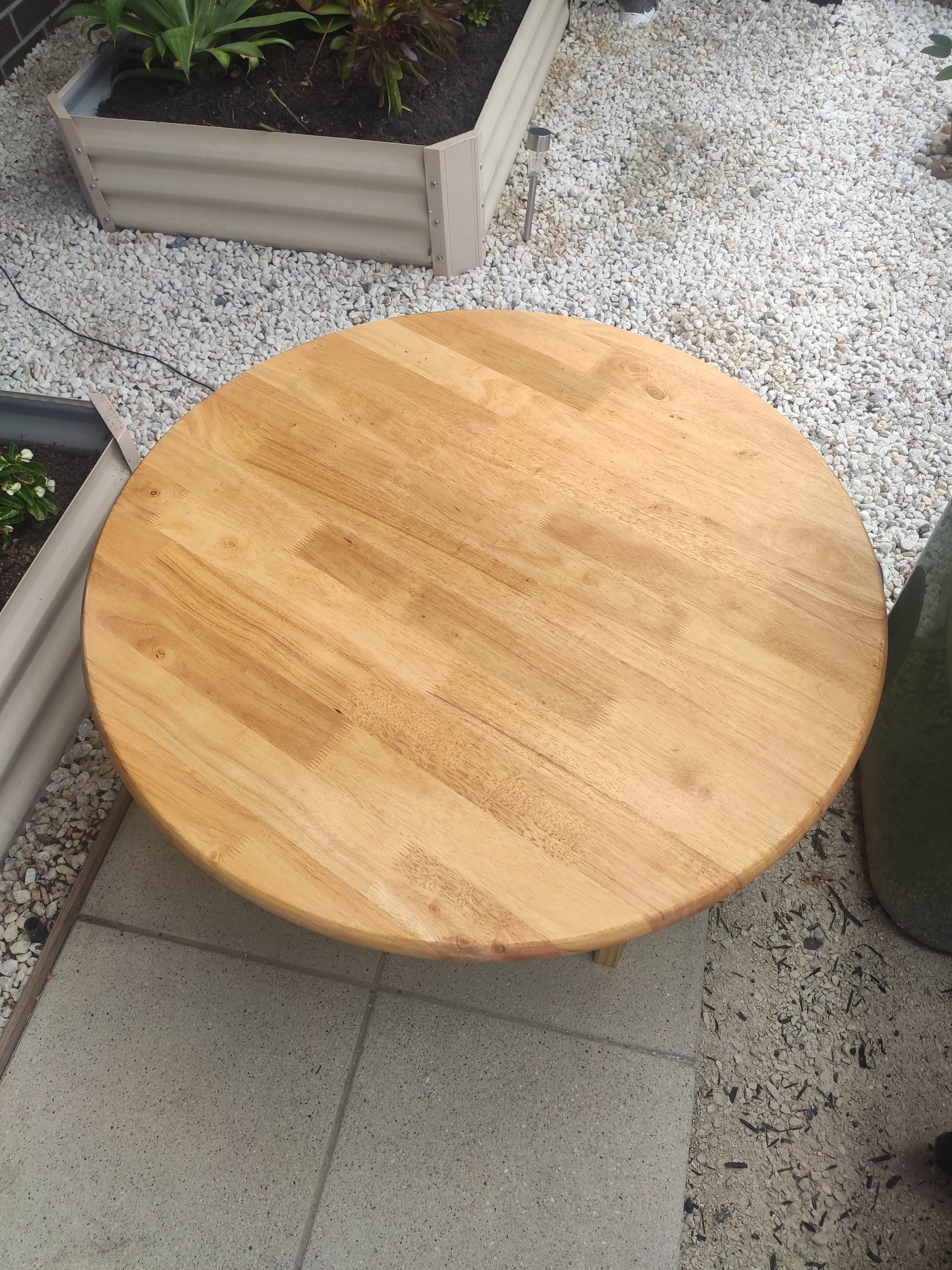 Coffee table with upcycled top Bunnings community