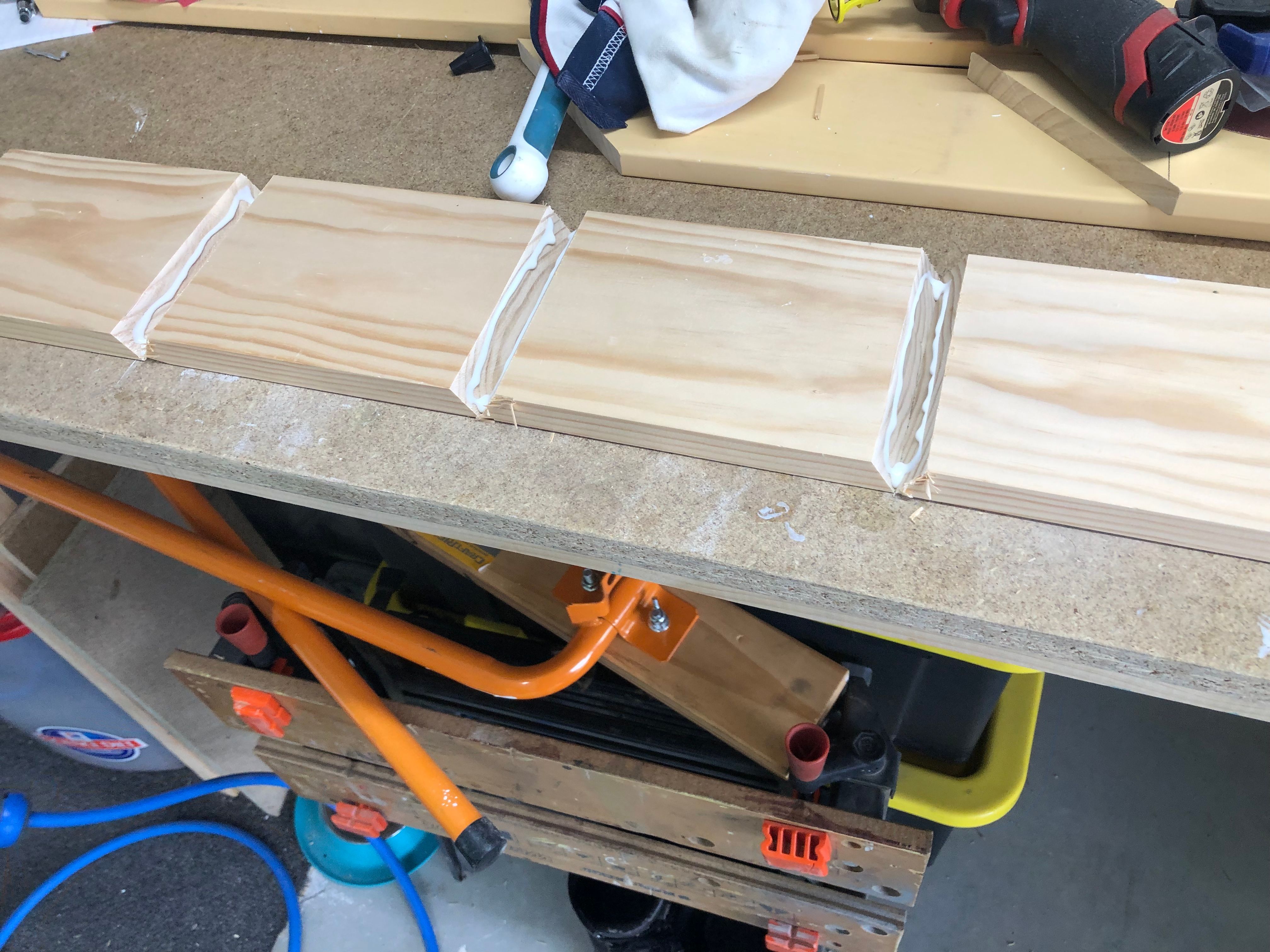 Hexagon timber shelves Bunnings community