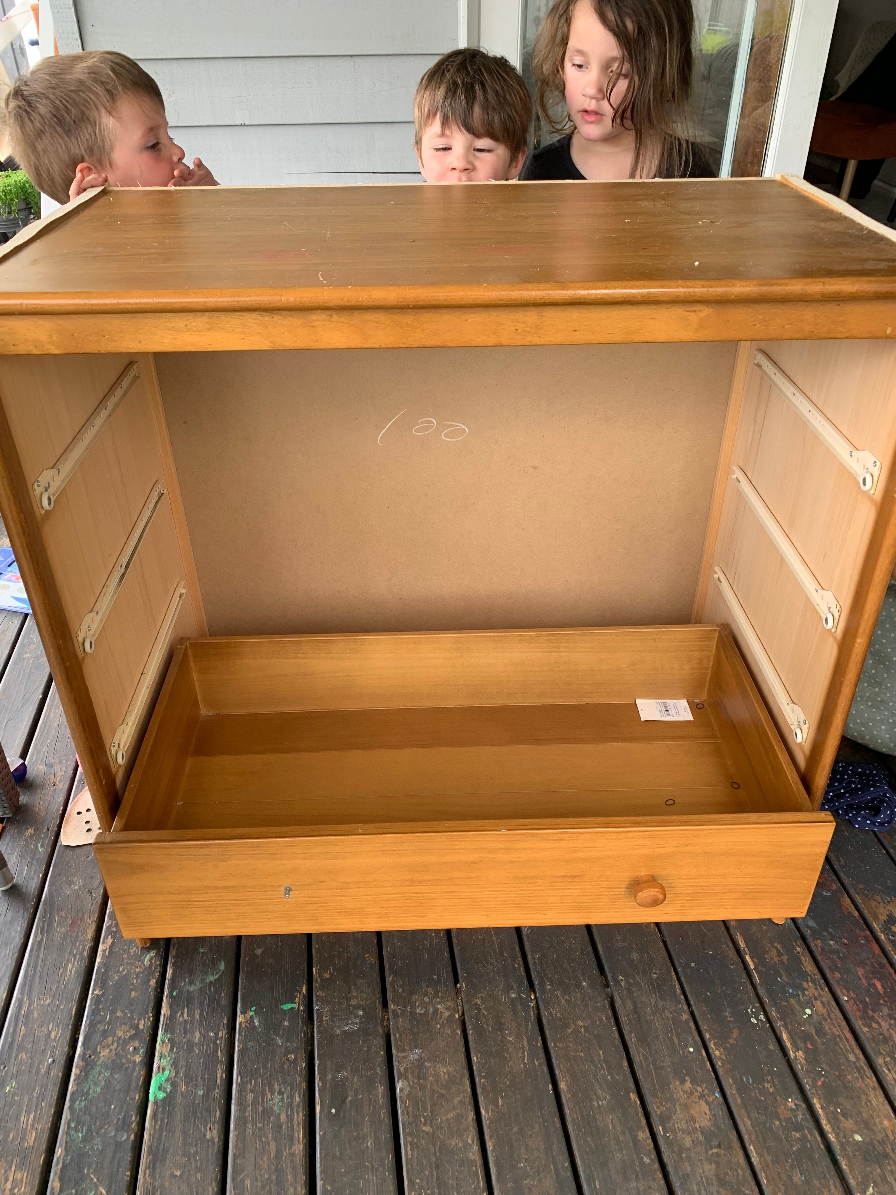 Upcycling a baby change table Bunnings community