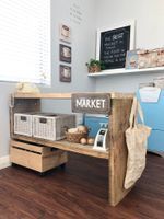 Market stall made from recycled timber