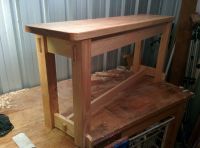 Bench seat made with handtools