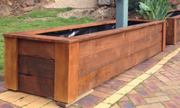 Planter boxes over existing garden bed