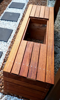 Rufaro's planter box with built-in seating