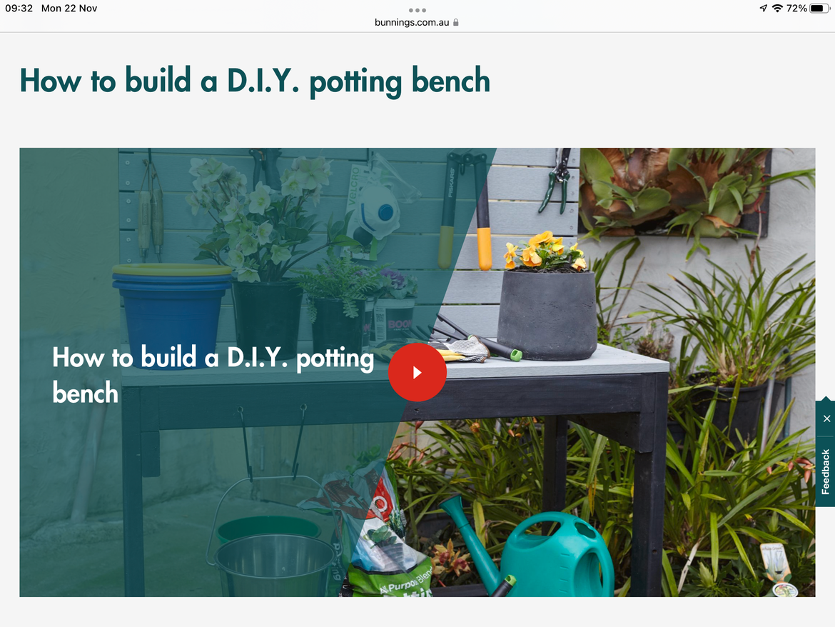 Bunnings DIY Potting Bench. A beginners Page 2 Bunnings