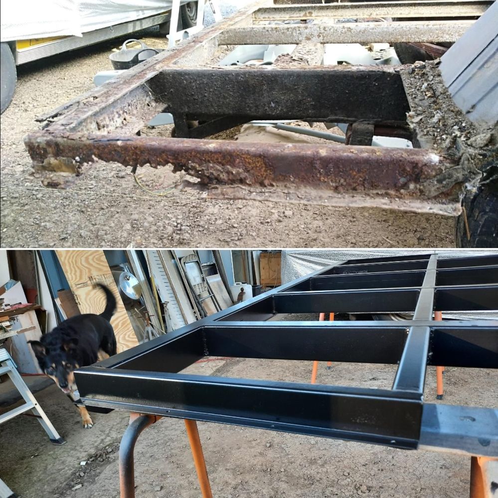 Boilermaker hubby deemed chassis too far gone so he built a new one