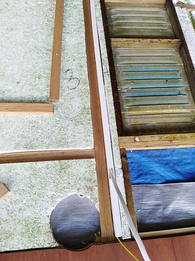 240v run in trunking alongside added framing