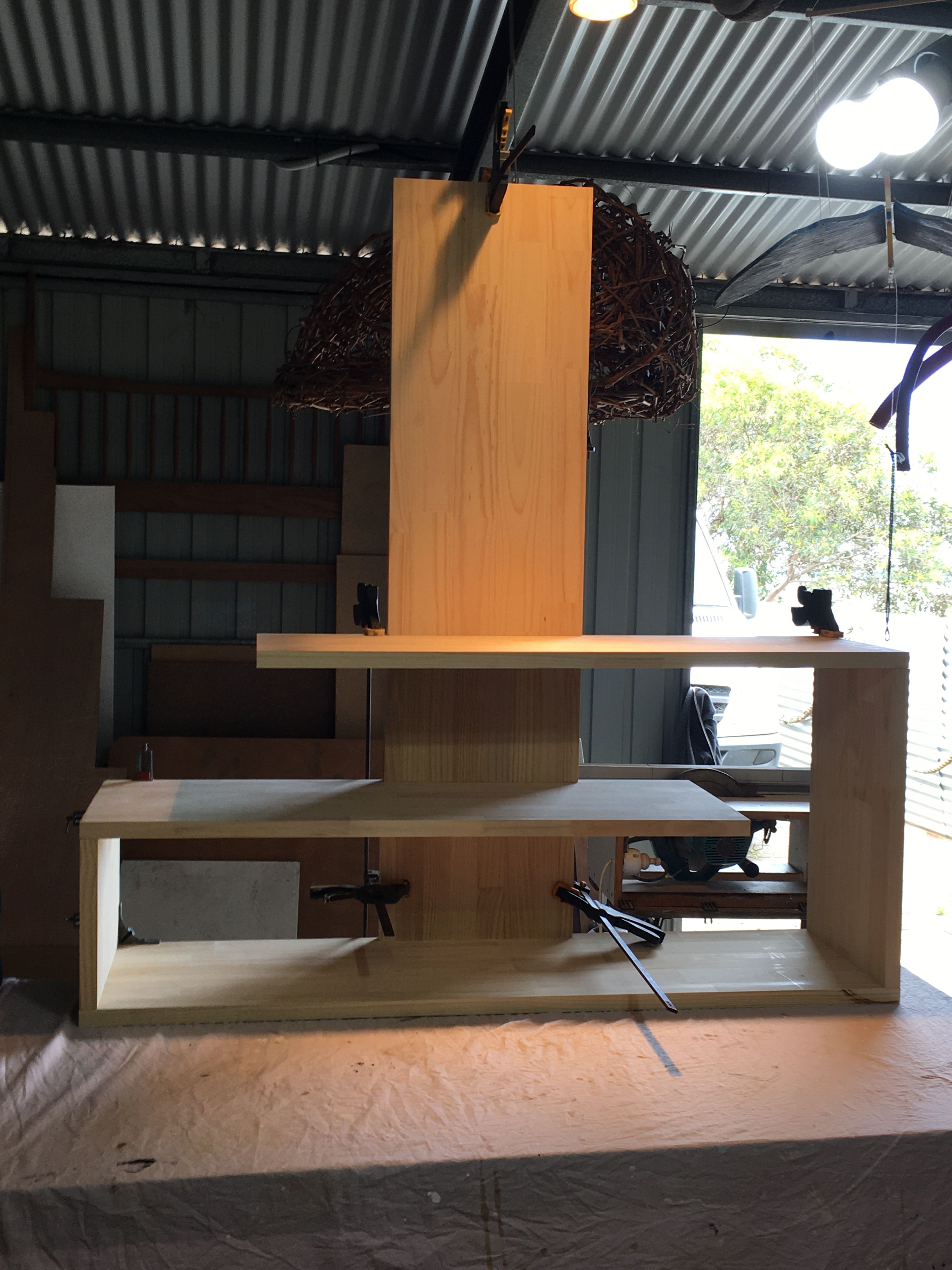 DIY freestanding floating shelf / wallm... Bunnings community