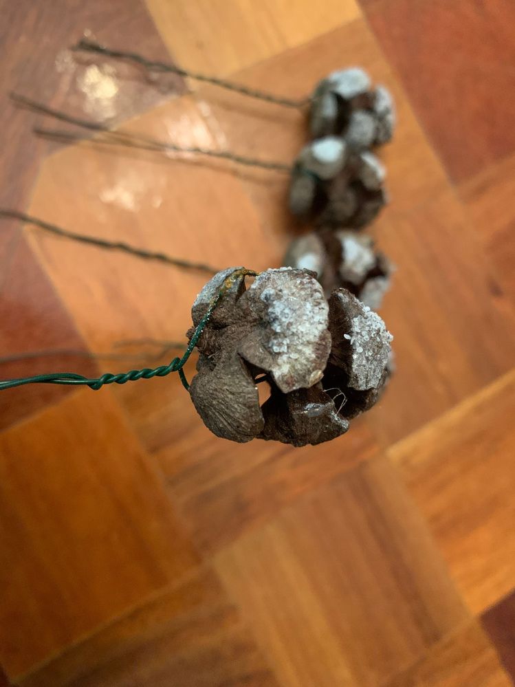 A picture to show the wire wrapped around the cone.