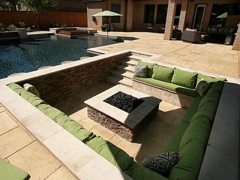 Sunken Fire Pit Inspiration Bunnings, Square Fire Pit Seating Area Dimensions