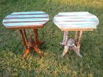 2x coastal shabby chic tables