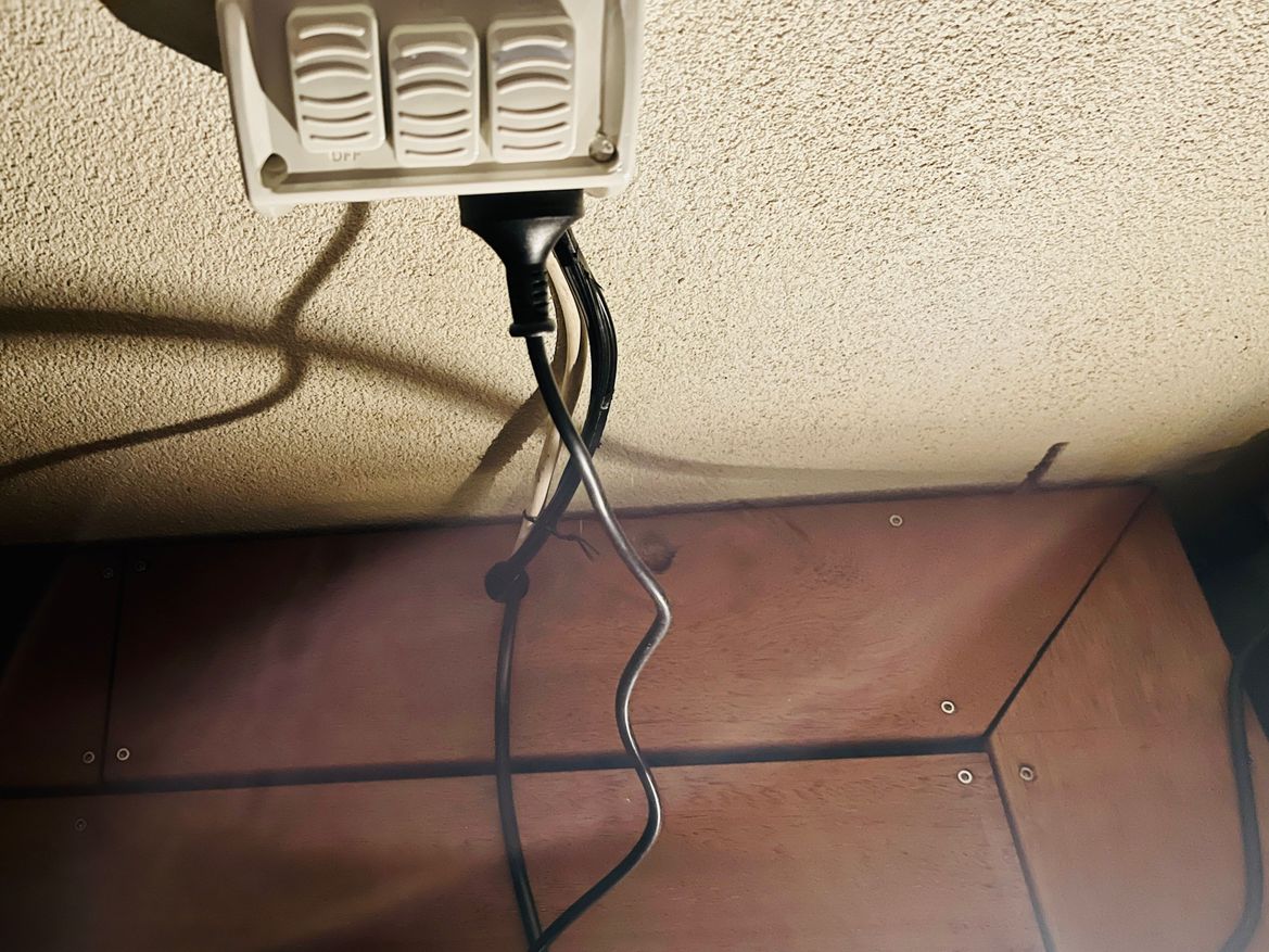 Junction box for easy wire routing under deck
