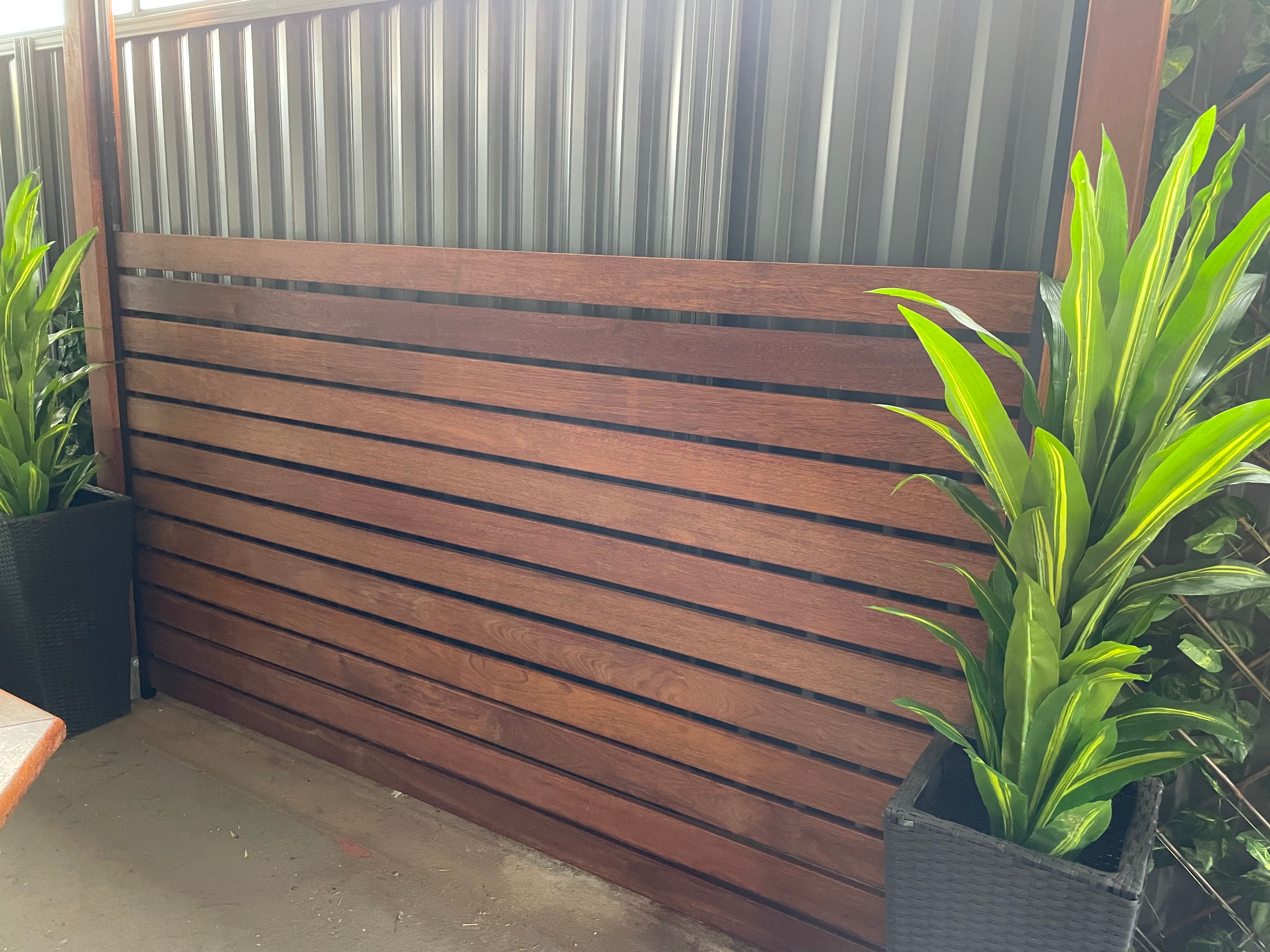 Feature timber screen with Matrix panel Bunnings community