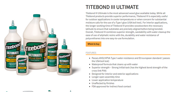 Titebond v. Weldbond - Glue Discussion and What Screws to Use