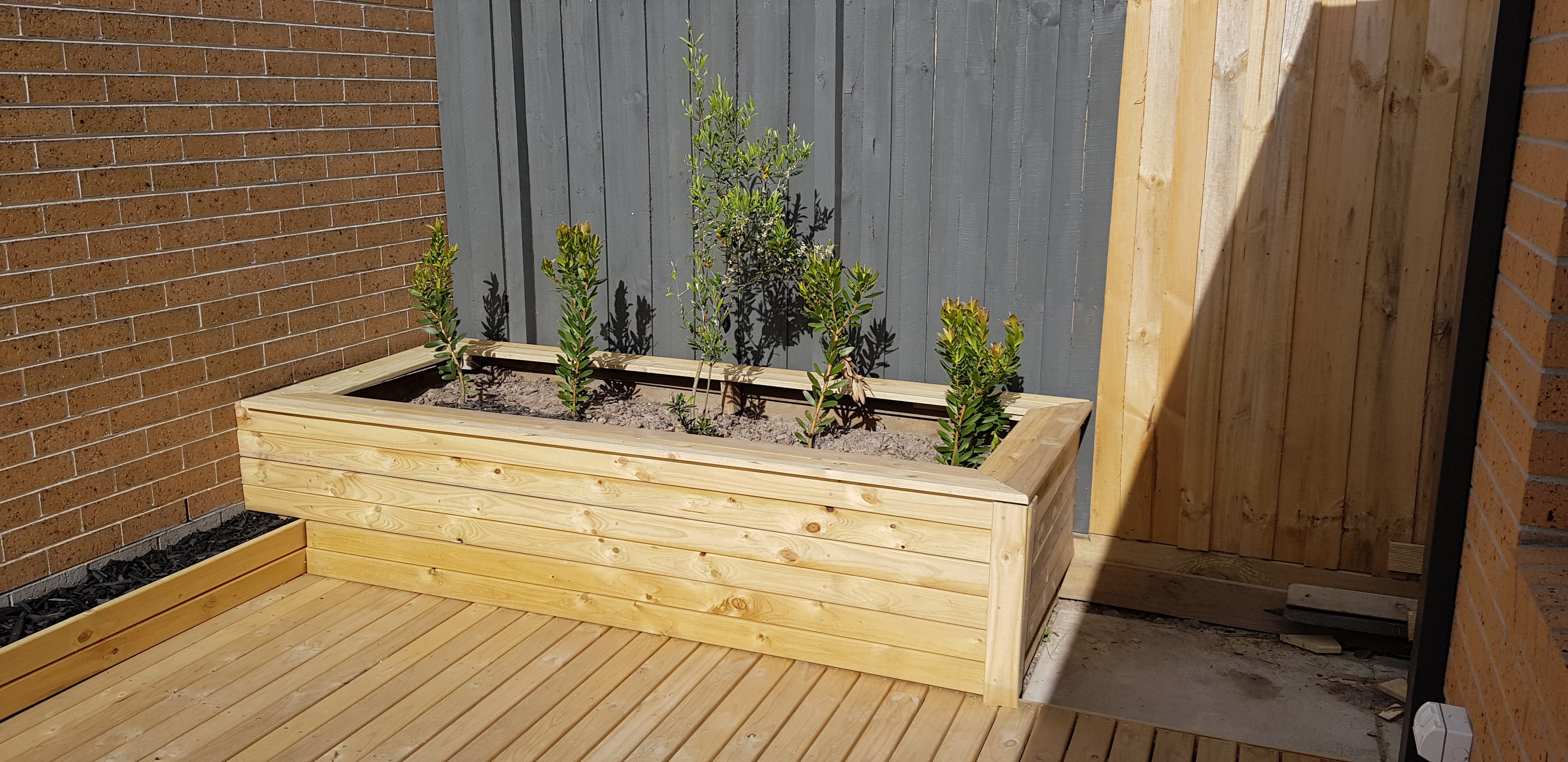 Planter box with timber deck cladding Bunnings Workshop community