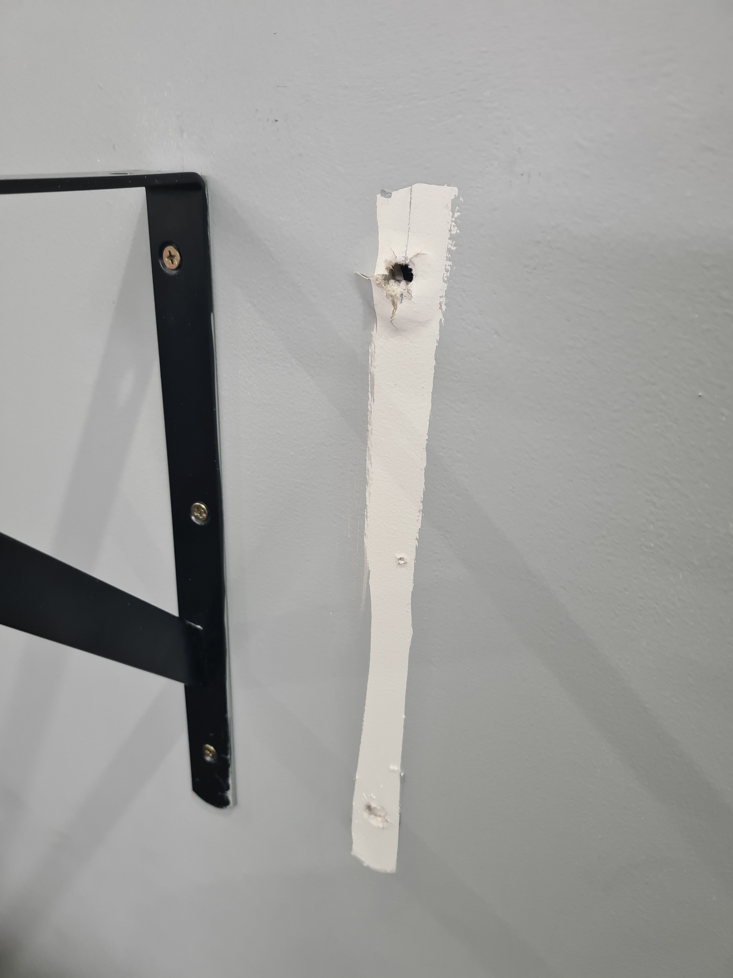 How to repair hole after removing hollow... Bunnings community