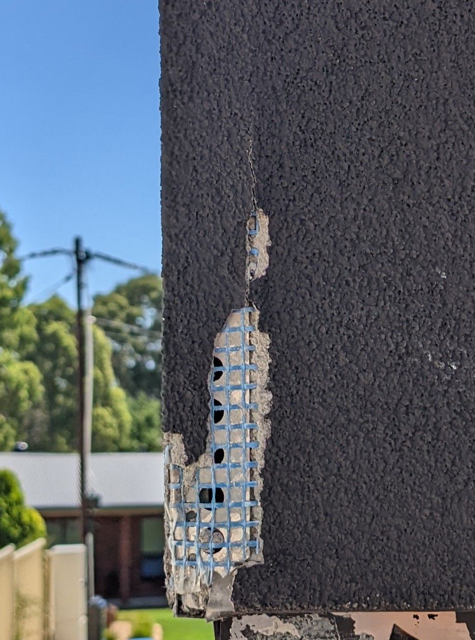 How to fix damaged render? Bunnings community