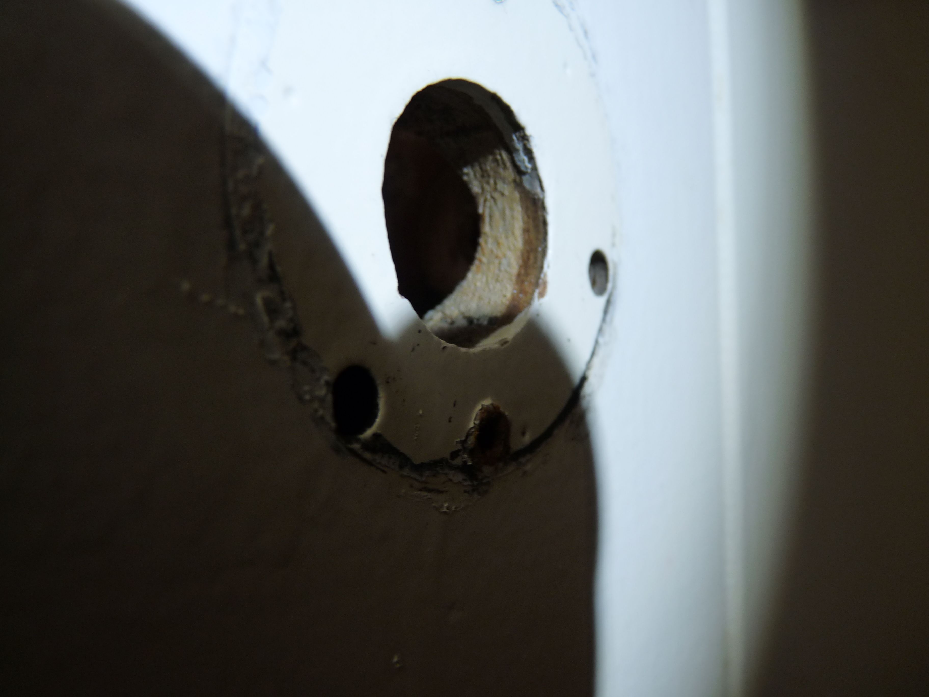 How to enlarge a hole in a door for a ne... Bunnings community