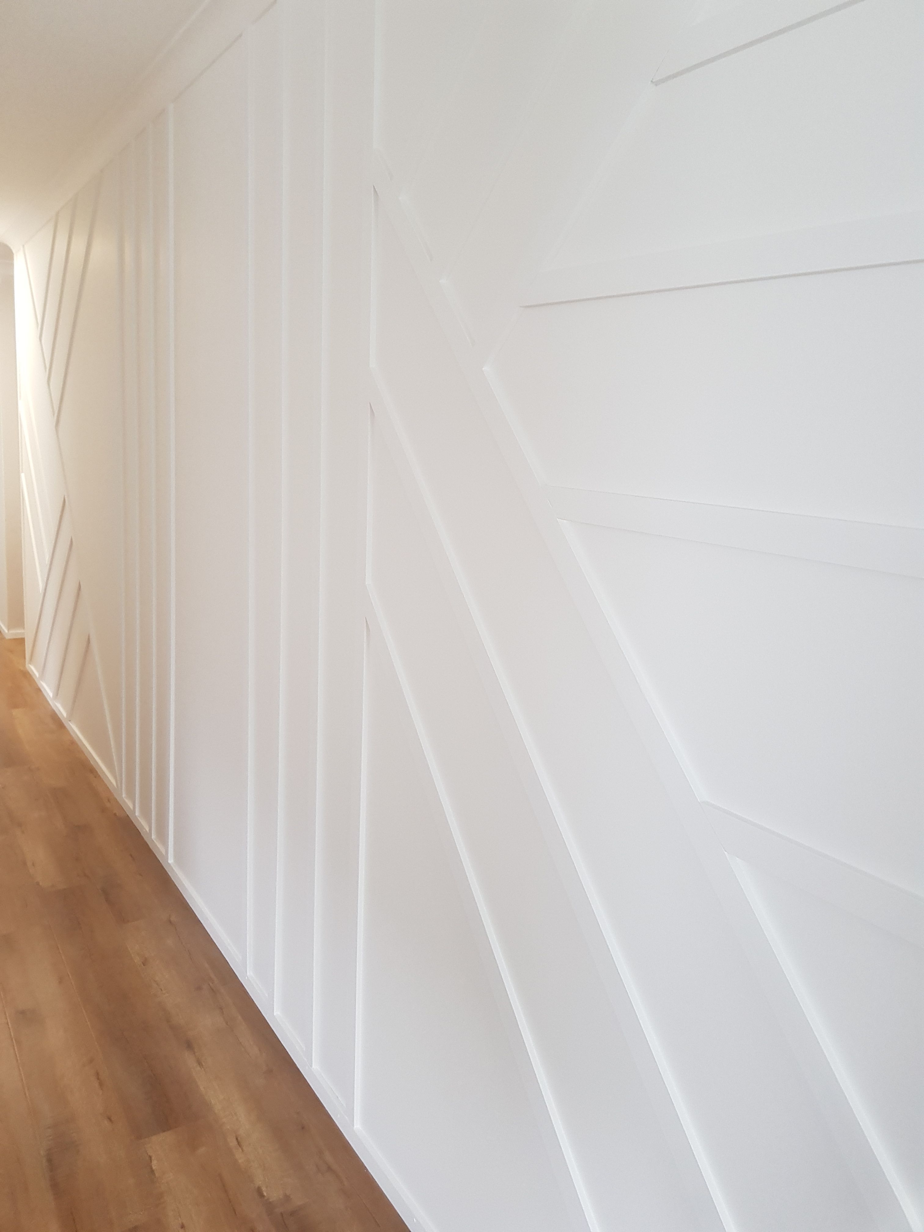 Bedroom feature wall using MDF moulding Bunnings community