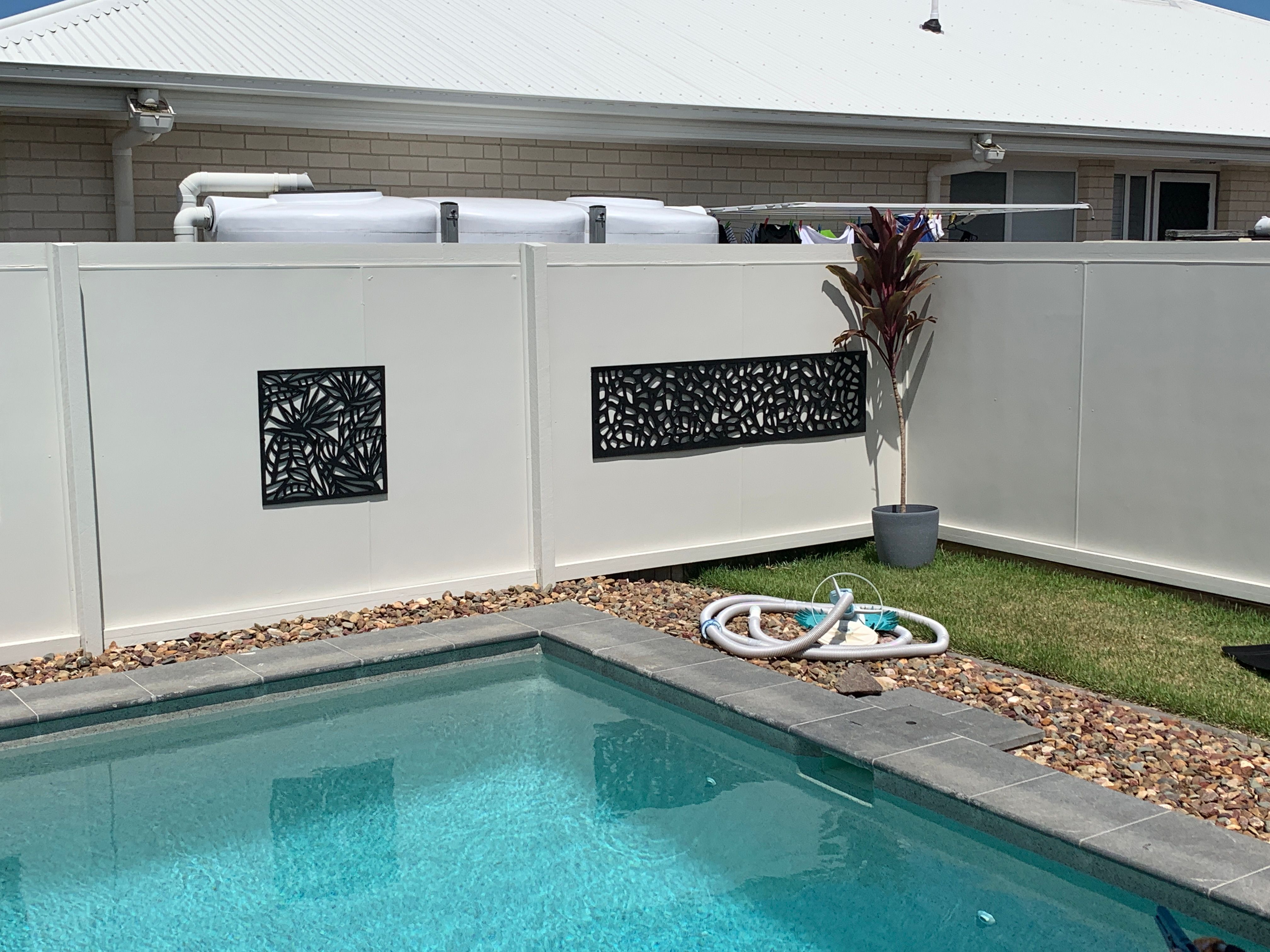Cement sheeting on timber fence Bunnings community