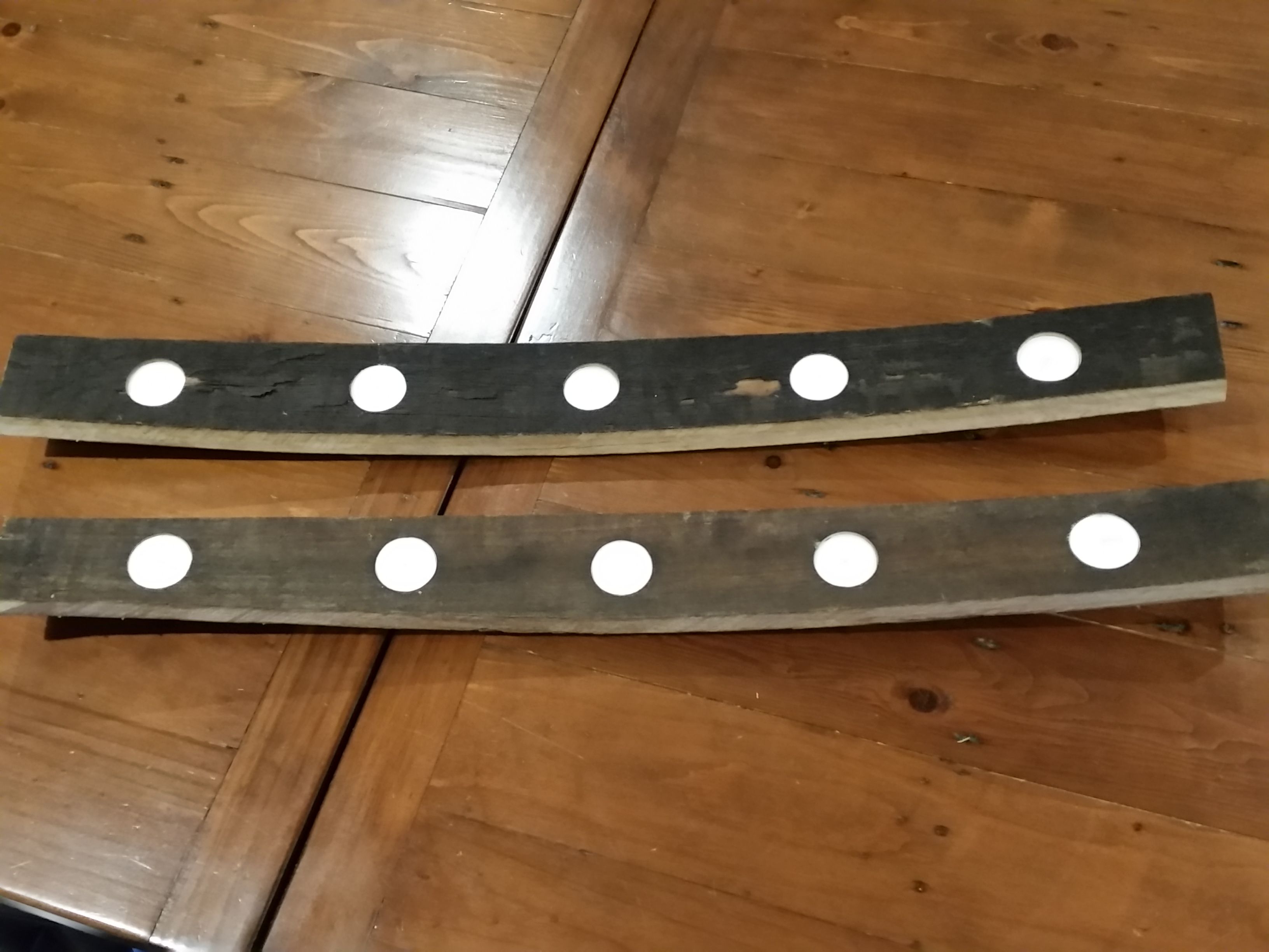 Tea light candle holders from off cuts. Bunnings community