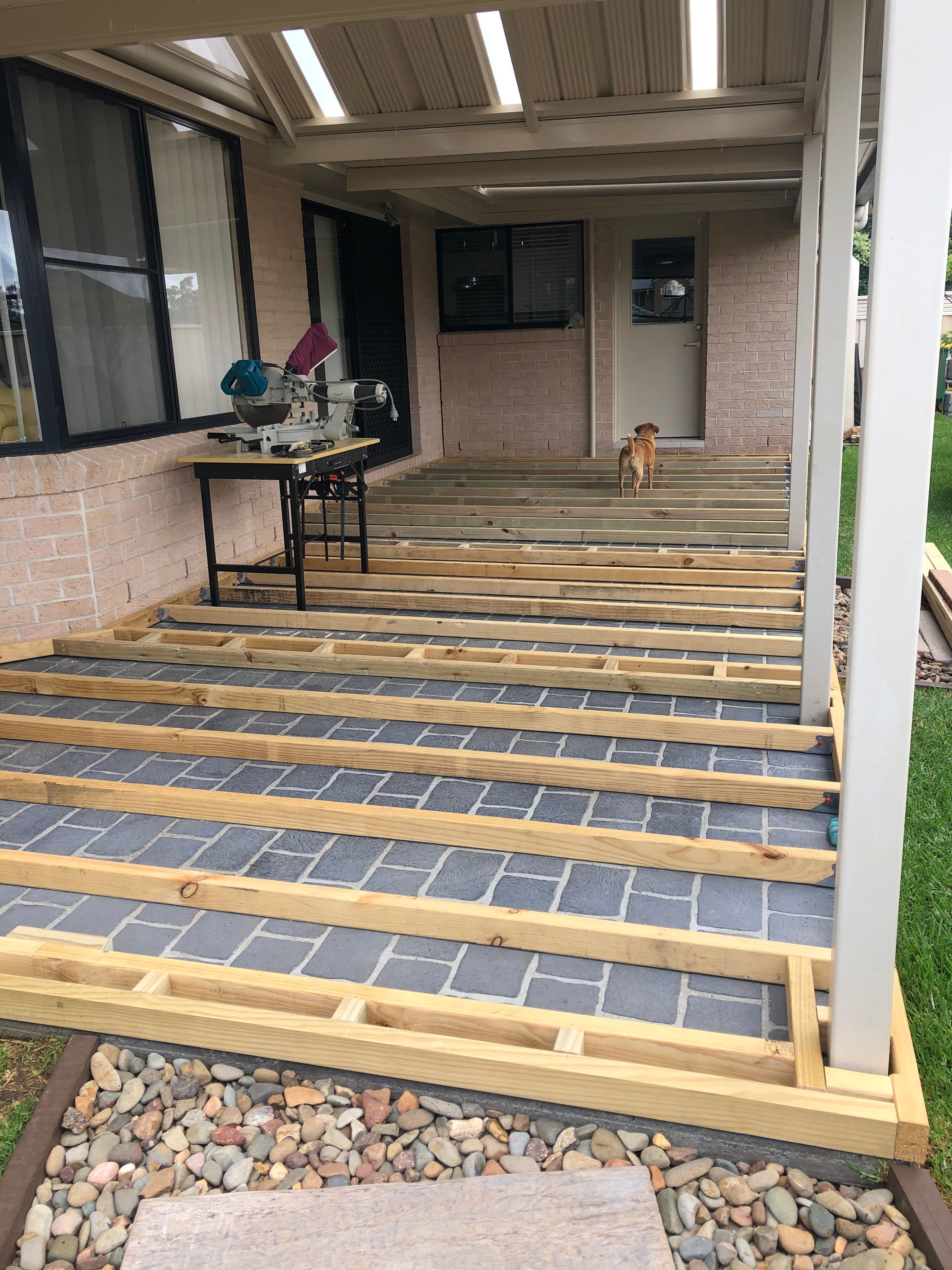 Lowlevel composite deck over concrete s... Bunnings community