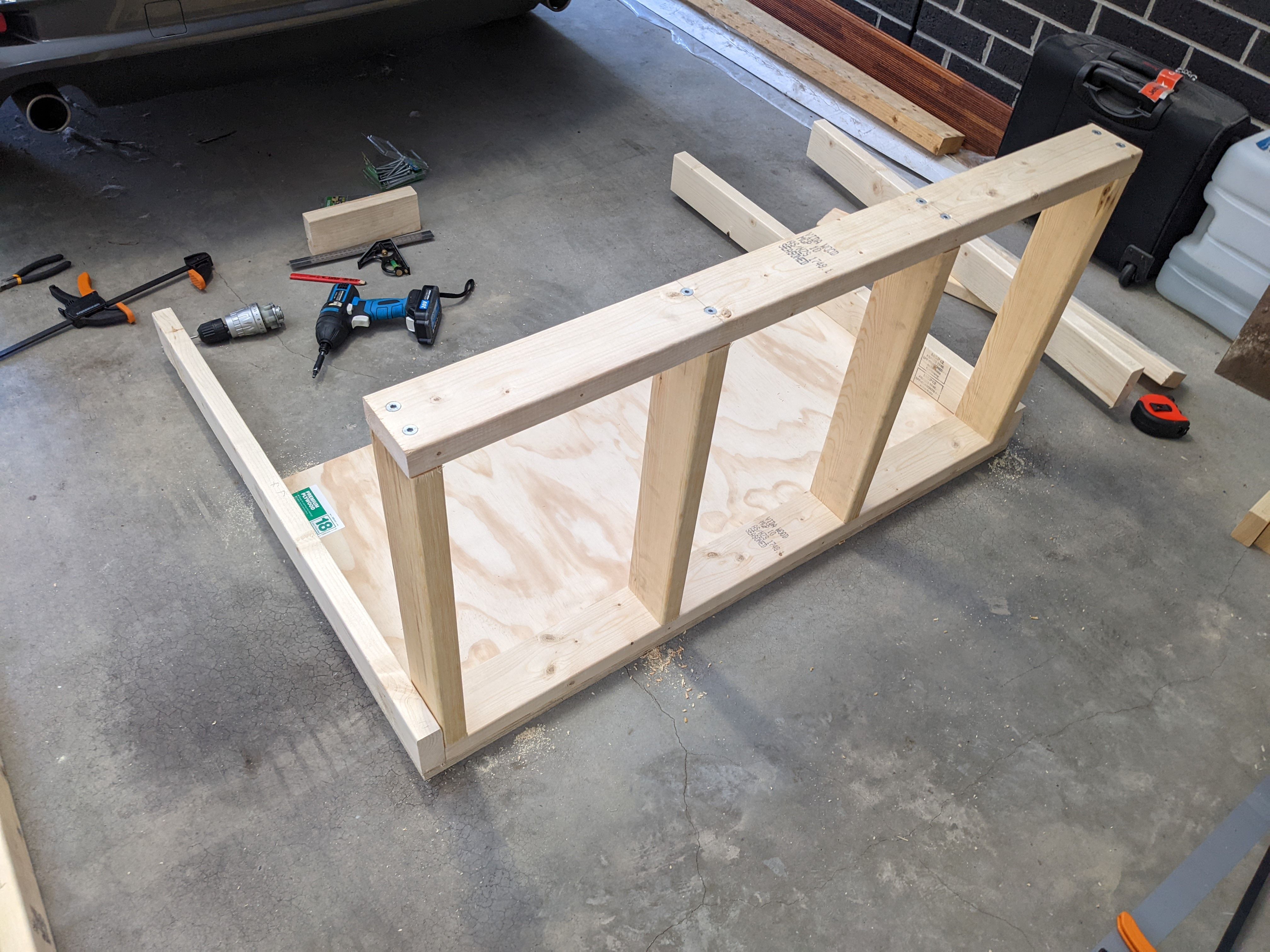 Mobile workbench with storage and drawer Bunnings community