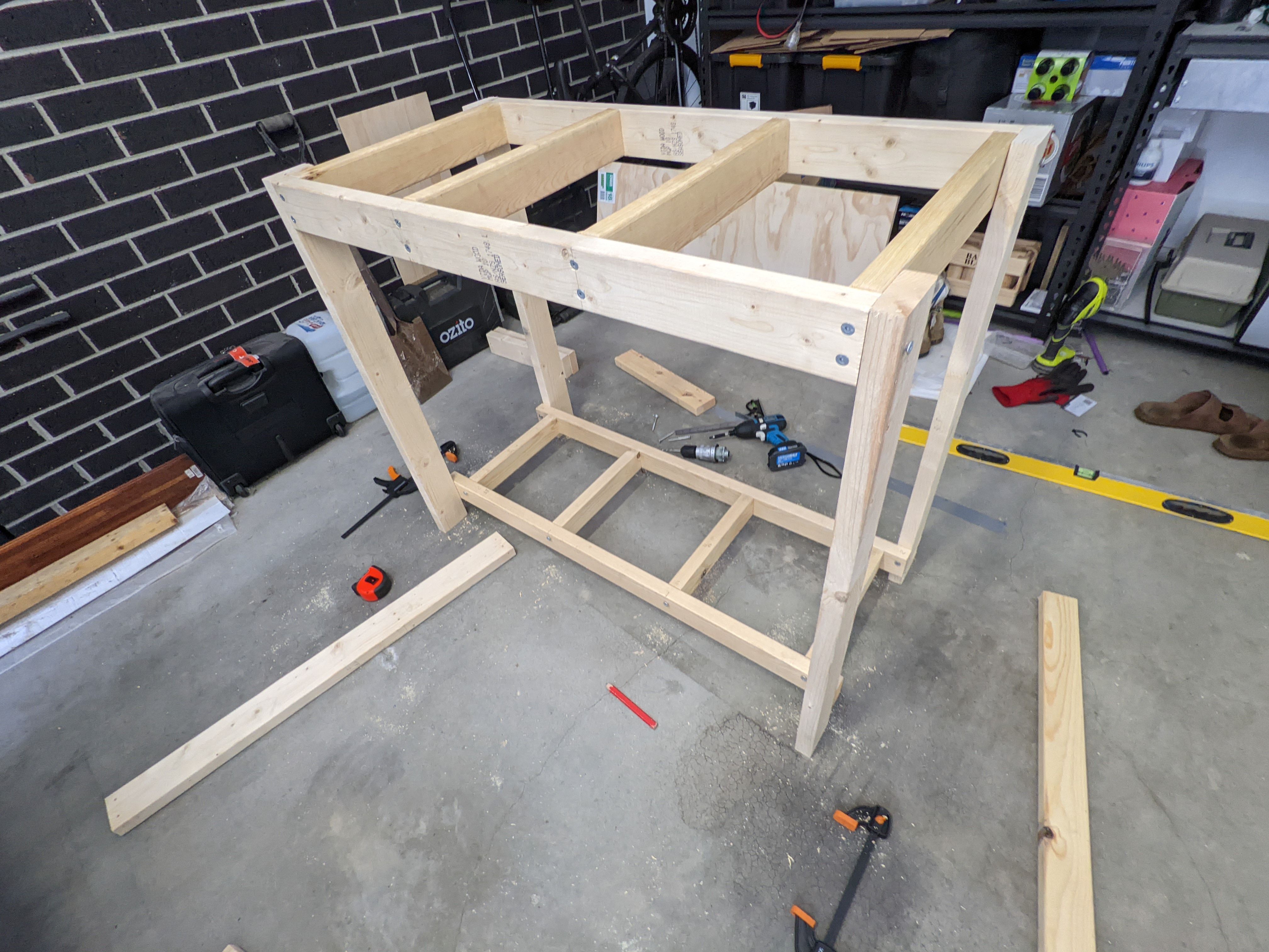 Mobile workbench with storage and drawer Bunnings community