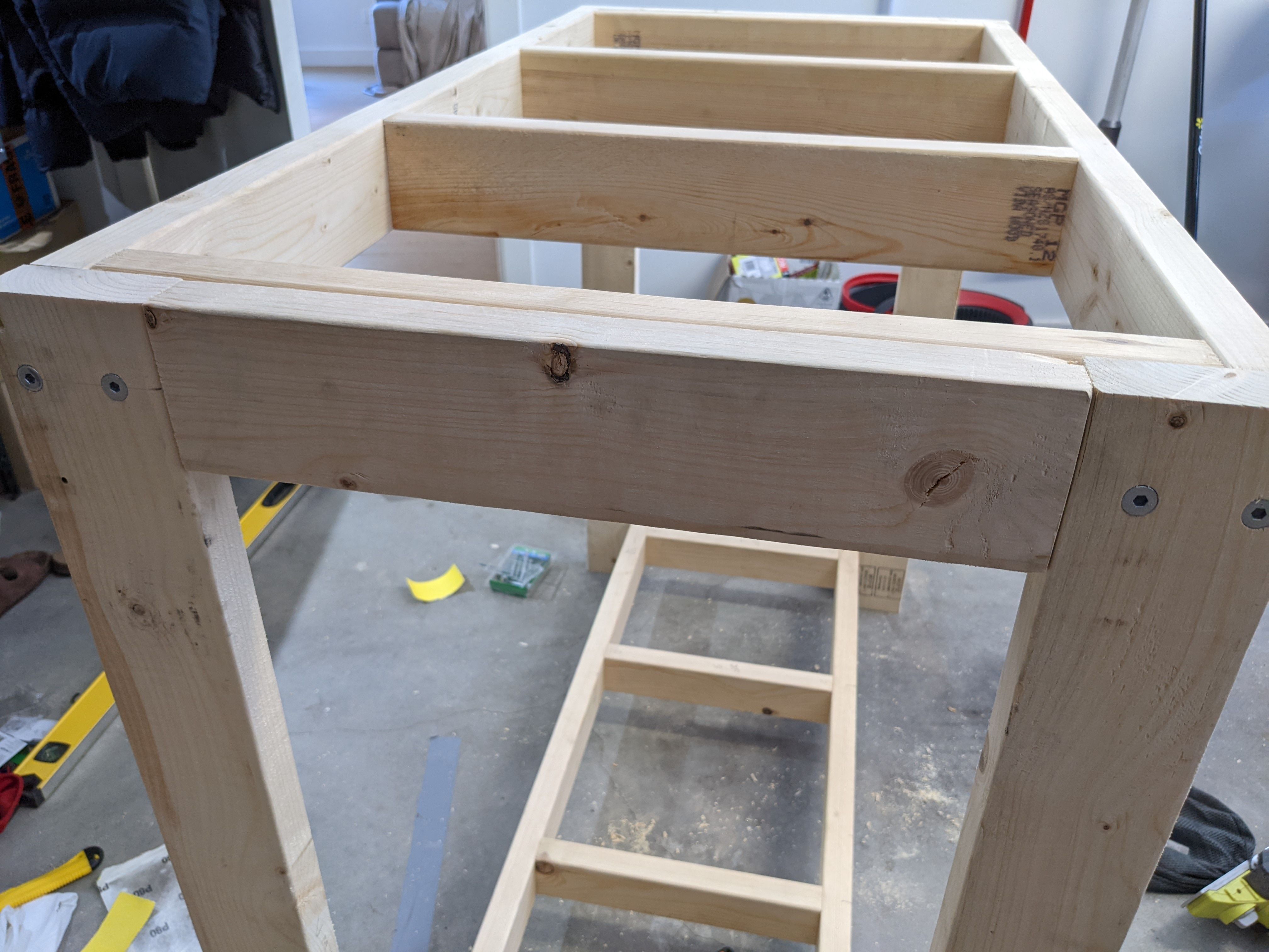 Mobile workbench with storage and drawer Bunnings community