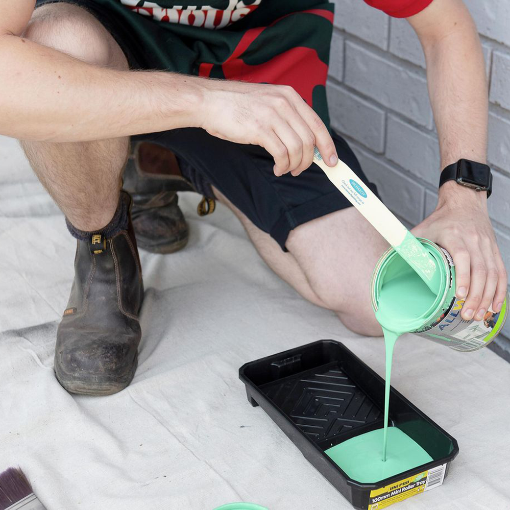 Some new water-based paints are tough enough to use on door frames and skirting boards