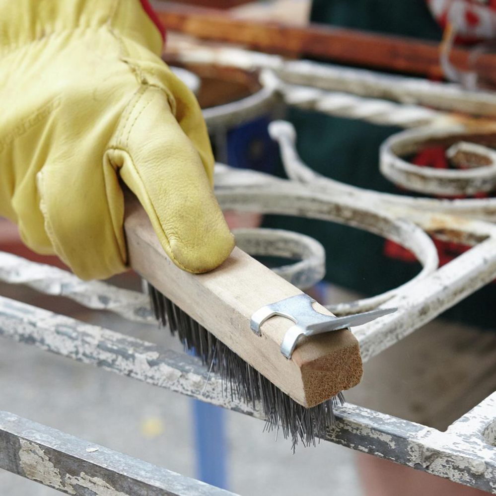 Metals have smooth surfaces, which must be sanded and made rough for the paint to stick to