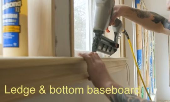 Bottom baseboard fitted &! Ledge