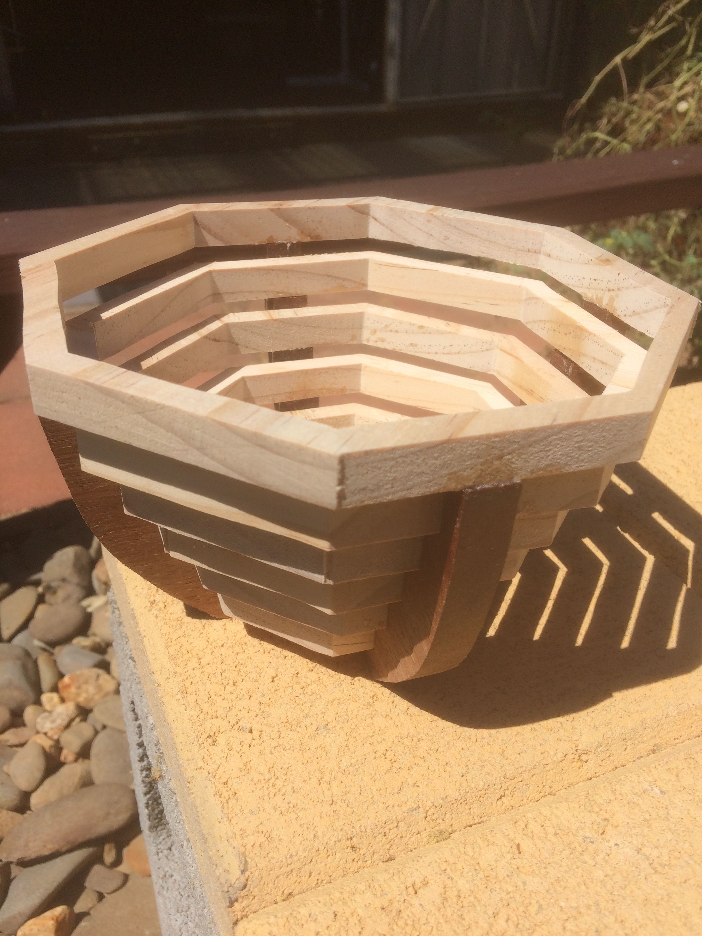 Wooden basket made using scroll saw Bunnings community