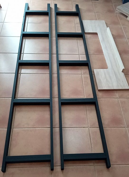 Ladder shelves with desk Bunnings community