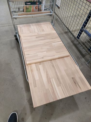 Panel cut down to size at Bunnings