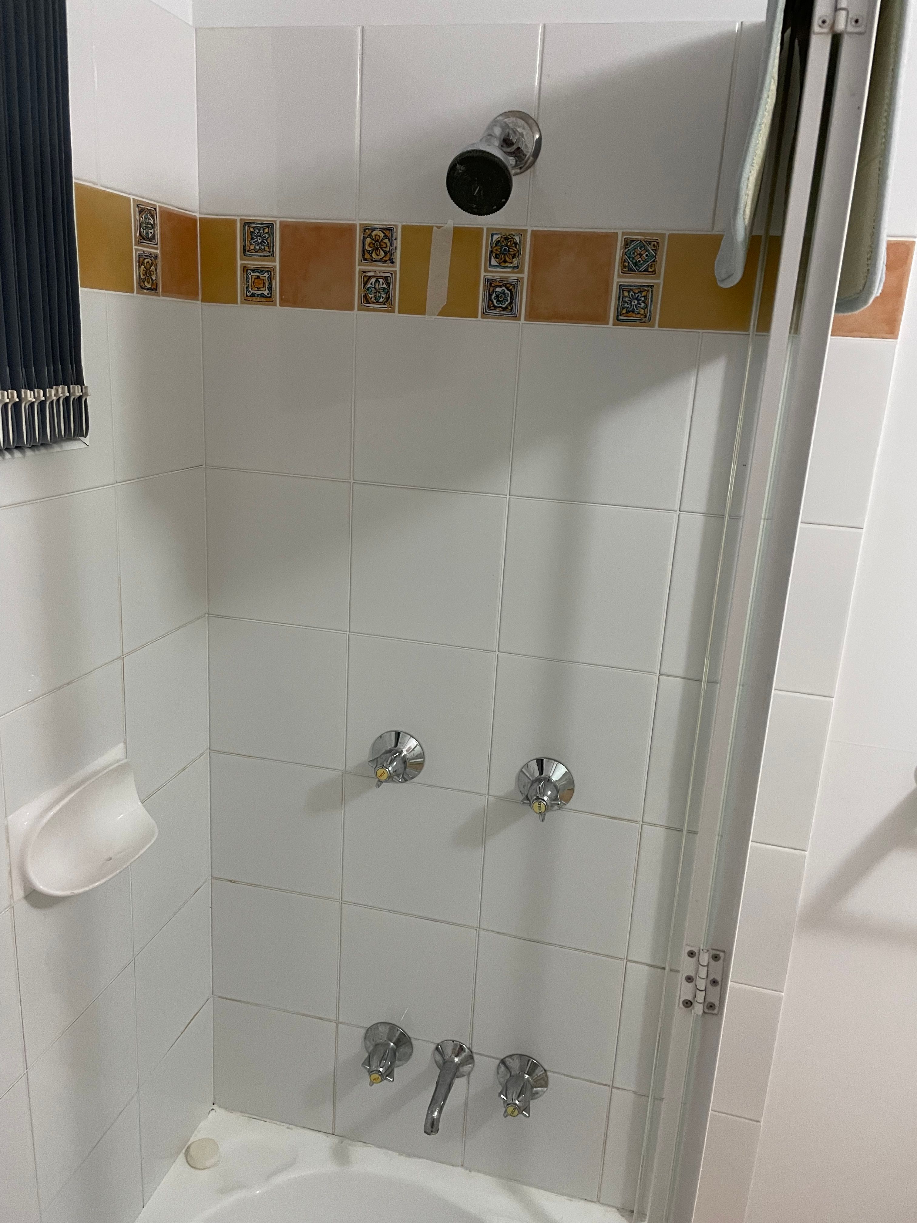 Solved Are shower rails glued? Bunnings community